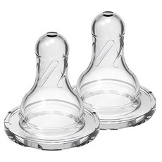 DrBrown's 防脹氣OPTIONS 標準矽膠奶瓶用奶嘴 Set 2入, 極軟高品質矽膠, 保證無雙酚A, 0歲以上, 1盒