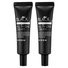 미즈온 블랙 스네일 올인원 크림 튜브, 35ml, 2개