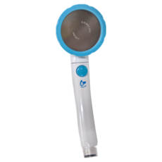 Water More 水摩爾 三段增壓可止水蓮蓬頭 ABS塑料+304不鏽鋼面板 外圈水花/集中水花/雙重出水, 顏色隨機, 1個