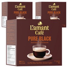 L'amant Cafe 越南純黑咖啡, 20入, 3個, 2g