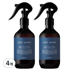 에이센트 드레스 퍼퓸 탈취제 에어리던 본품, 250ml, 4개