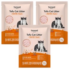 Tamsaa Basics 豆腐貓砂 7L, 蜜桃味, 3袋