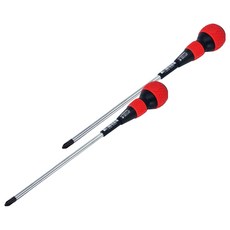 VESSEL Tools 球型握把電工十字螺絲起子 220 200mm, 2個