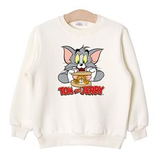 nykids 兒童款湯姆貓與傑利鼠刷毛大學T恤 TJ016