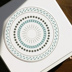 bruma 矽膠電磁爐保護墊防刮墊, 北歐圓形圖案1, 2個