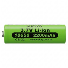 Kinyo 18650鋰電池3.7v, 1個, 1個, CB-22