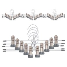 Bolemedaum 防滑夾式PVC裙褲衣架, 20個, 灰色