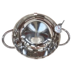 鼎匠 電磁爐通用 日式304不鏽鋼雙耳省油炸鍋 20.5cm 2.2L, 1台