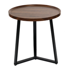 FAmILyLIFE 生活 木冶山居 Carmel三軸圓形茶几 60 x 60cm 4.1kg, 胡桃木