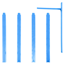 D&O 塑膠身高測量尺 200cm, 藍色, 1個