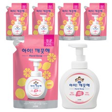 아이깨끗해 항균 폼 핸드솝 상큼한레몬향 용기 490ml + 리필 450ml 5p, 레몬, 1개