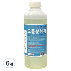 허브크린 오물분해제 하수구 배수구 세정제 머리카락 분해 제거 막힘 해결, 1L, 1kg, 6개