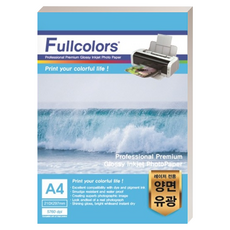 Fullcolors 全彩 雷射專用雙面列印亮面相片紙, A4, 100張