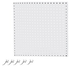 撥撥的架子 平白洞洞板 + 電鍍牛角掛勾 532mm, 1組, HH-002CC