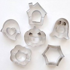 不鏽鋼萬聖節烘焙餅乾模具6件組 MP053, 單一顏色, 1套