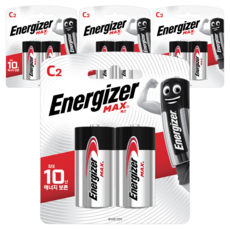 Energizer 勁量 Max C號電池, 2入, 4個