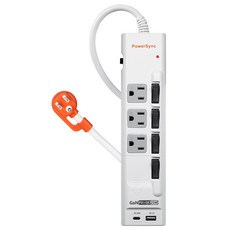 PowerSync 群加 4開3插延長線 TS43Q918 450g, 1.8m, 白色, 1個