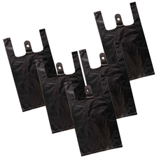 附提把超市袋 3號 黑色, 5L, 500個