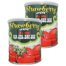 五惠 草莓果醬 早餐吐司/麵包抹醬, 900g, 2罐