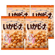 Kasugai 春日井 魷魚味花生豆, 口感酥脆, 零食或小酌良伴, 62g, 4包