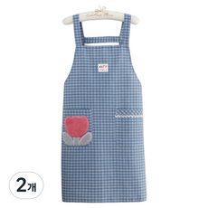 soonZAM 輕薄舒適腰掛式廚房圍裙 71 x 78 cm, 2個, 藍色