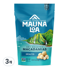 MAUNA LOA 夢露萊娜 無鹽烘烤夏威夷豆, 113g, 3包
