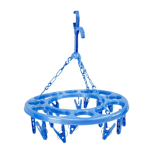 YOYOKI 京都圓形晾衣架帶18個夾子 小型物適用, 顏色隨機, 2個