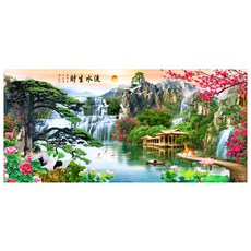 3D 珠寶十字繡 150 x 70cm, 風景畫, 1個