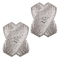 CITY COMPANY 愛心小熊防水袖套 兩側2件組, 米色