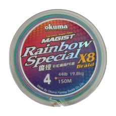 okuma 寶熊釣具 魔徑 彩虹 X8 8股 編織PE線 4號釣線, 1個