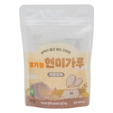 퍼기 유아용 유기농 현미가루 작은입자 중기, 200g, 1개 200g, 1개