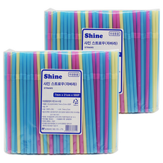 DONGIL PLATECH 亮彩可彎曲吸管, 500支, 2包