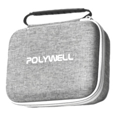 POLYWELL 寶利威爾 上掀式3C硬殼配件包 大號, PW15-T65-0727, 灰色, 1個