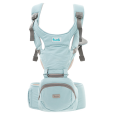 YODA 優的寶貝 二階段輕巧儲物座椅式揹帶, 內層網孔布料 透氣 60mm加寬肩帶 適用於3-36個月寶寶, 輕巧綠, 700g