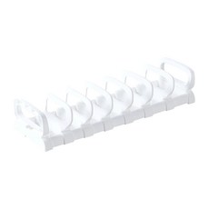 伸縮碗盤架 PP材質, 白色, 1個