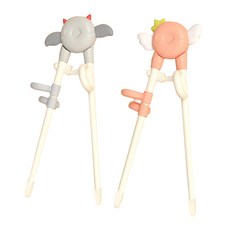 vanibaby 兒童學習筷 天使+惡魔, 2雙, 1組