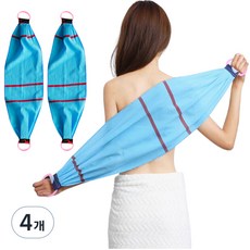 特大尺寸寬版搓澡巾, 4個, 1入, 藍色