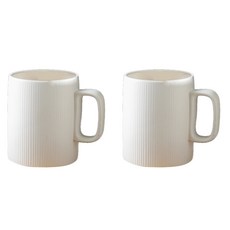 윤도자기 차곡 머그컵 380ml, 아이보리, 2개