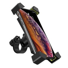 UGREEN 綠聯 自行車/摩托車手機支架 14.5 x 7.5 x 5.5cm 升級機械版 4.6~6.5英寸手機適用, LP181, 黑色