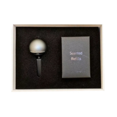 L’Original 洛瑞歐 精品車用香氛套裝 太空銀 含車用香氛支架及2個香氛膠囊, 1組, 琥珀與玫瑰