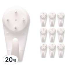 LivingHomeDetail 居家相框掛勾 創意釘 中型, 白色, 20個