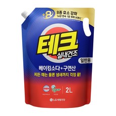 테크 베이킹소다 플러스 구연산 실내건조 액체세제 리필, 2L, 1개