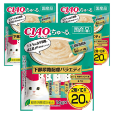 챠오츄르 고양이 짜먹는 간식, 하부요로케어 버라이어티, 14g, 60개