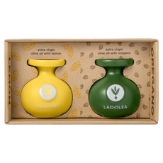 Ladolea 風味迷你橄欖油 檸檬 + 奧勒岡香氣組合 160ml, 1套