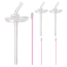 替換用吸管吸嘴+吸管清潔刷組, 3組, 混色