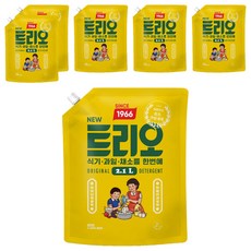 Trio 新復古廚房洗潔精 補充包, 2.1L, 6個