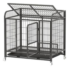方管加粗室內寵物狗籠, 黑色, 1個