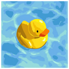 ArtLife 藝術生活 數字油畫DIY DA3653 20 x 20cm, 黃色小鴨, 1個