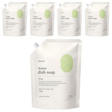 Simrio Honest 嬰兒奶瓶洗碗洗滌劑補充裝 Forest, 5個, 900ml