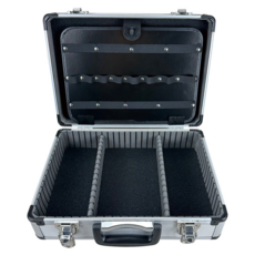 Octopus 章魚牌 鋁合金儀器工具箱 小白 No.320 內含工具套板 附可拆式隔板, 370 x 270 x 130mm, 1個